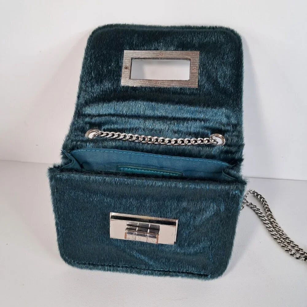 Free People Prospect Vegan Green Crossbody Bag Chain Strap